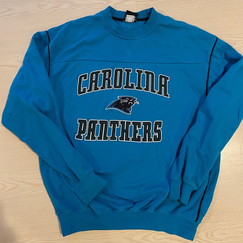 Official NFL Team Merch Carolina Panthers Blue Sweatshirt